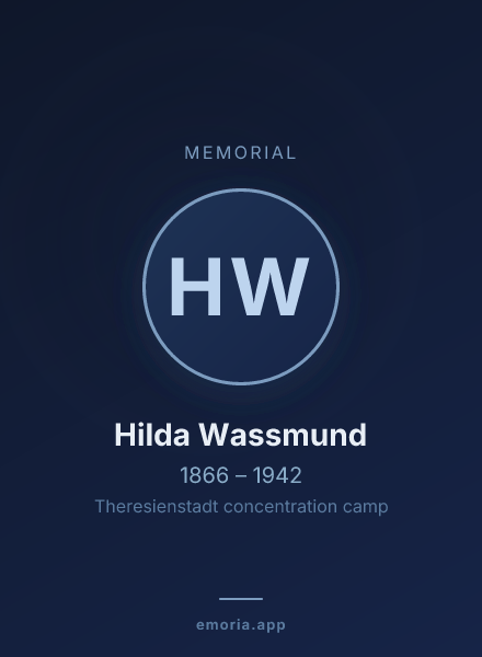 Memorial portrait of Hilda Wassmund