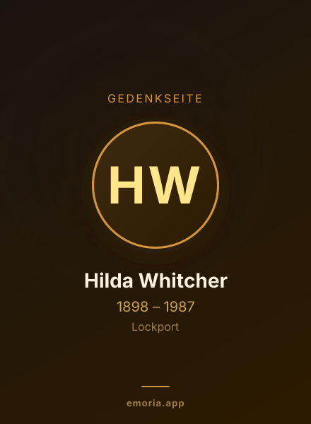 Gedenkportrait von Hilda Whitcher
