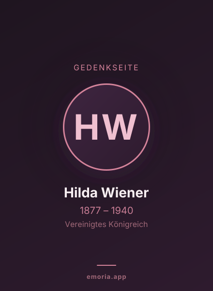 Gedenkportrait von Hilda Wiener