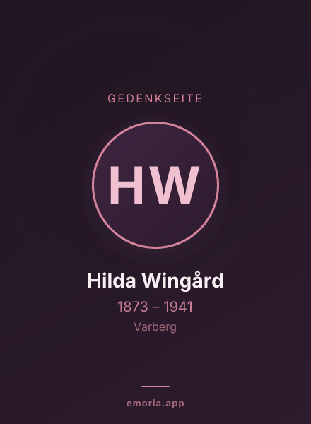 Gedenkportrait von Hilda Wingård