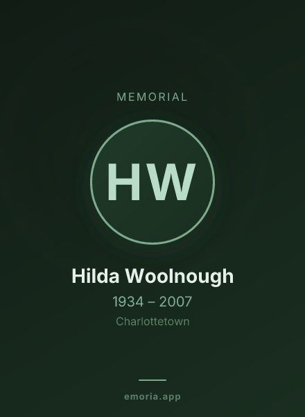Memorial portrait of Hilda Woolnough