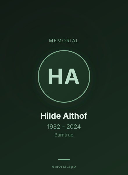Memorial portrait of Hilde Althof