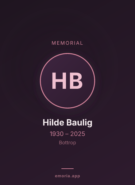 Memorial portrait of Hilde Baulig
