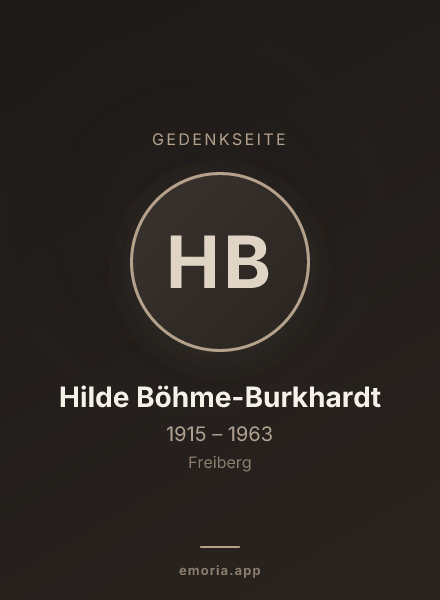 Gedenkportrait von Hilde Böhme-Burkhardt