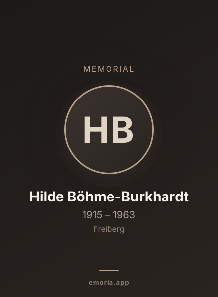Memorial portrait of Hilde Böhme-Burkhardt