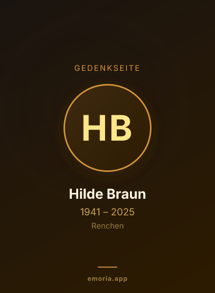 Gedenkportrait von Hilde Braun