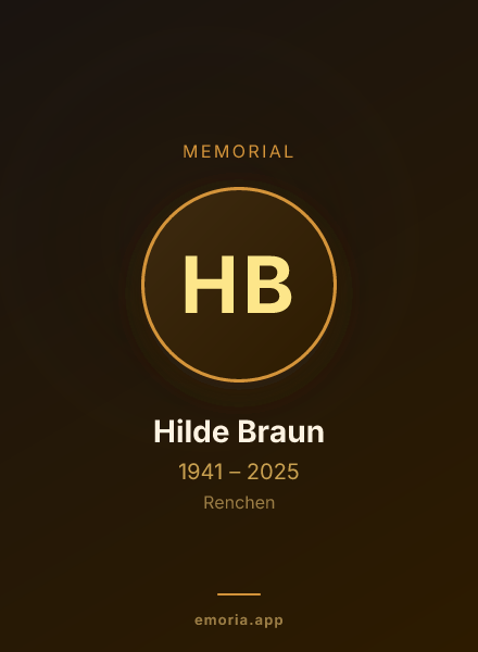 Memorial portrait of Hilde Braun