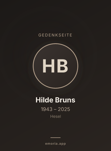 Gedenkportrait von Hilde Bruns