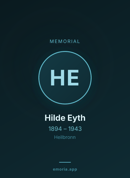 Memorial portrait of Hilde Eyth