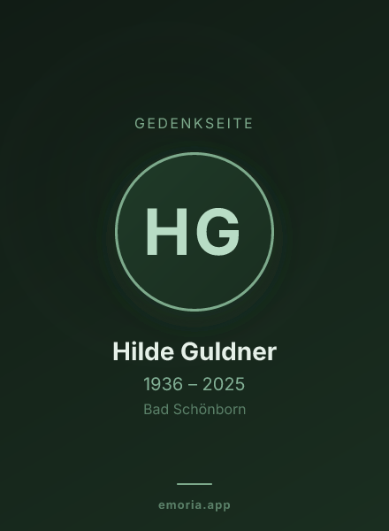 Gedenkportrait von Hilde Guldner