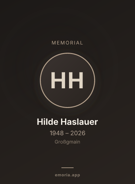 Memorial portrait of Hilde Haslauer