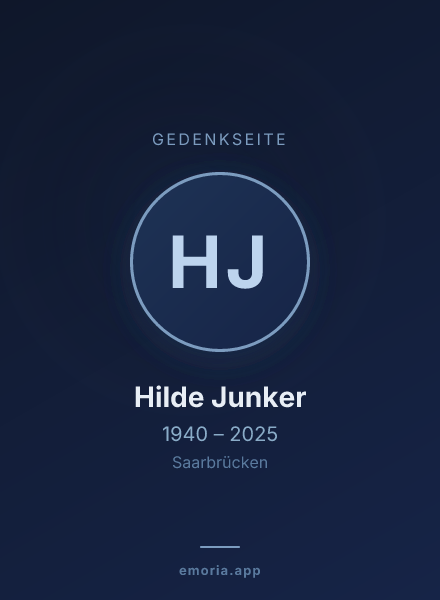 Gedenkportrait von Hilde Junker