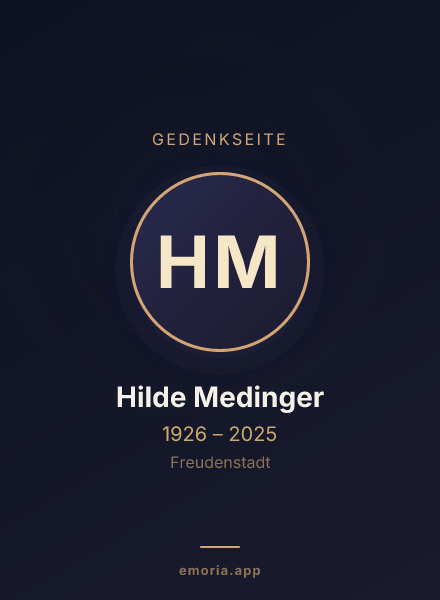 Gedenkportrait von Hilde Medinger