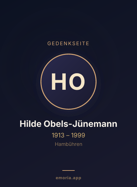 Gedenkportrait von Hilde Obels-Jünemann