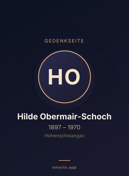 Gedenkportrait von Hilde Obermair-Schoch