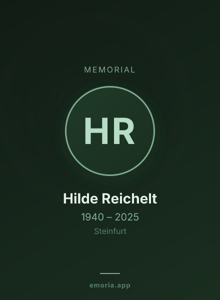 Memorial portrait of Hilde Reichelt