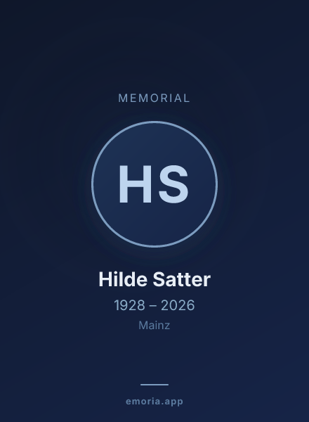 Memorial portrait of Hilde Satter