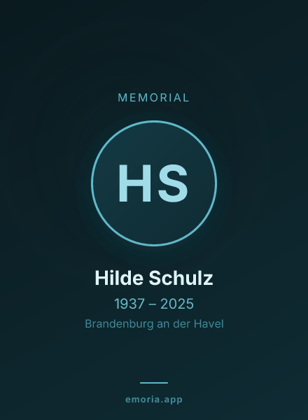 Memorial portrait of Hilde Schulz