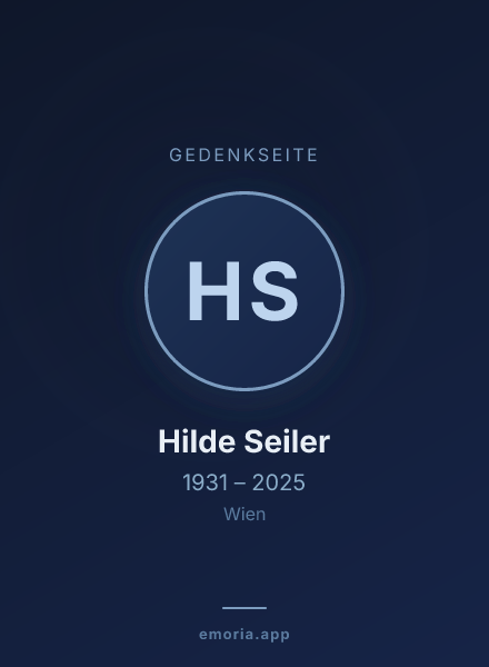 Gedenkportrait von Hilde Seiler