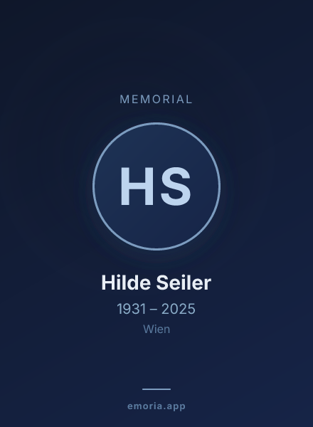 Memorial portrait of Hilde Seiler