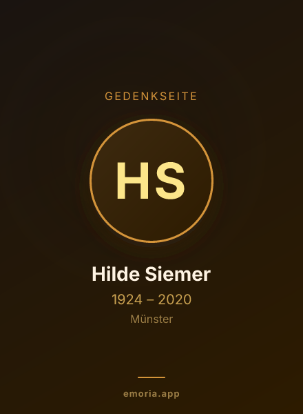 Gedenkportrait von Hilde Siemer