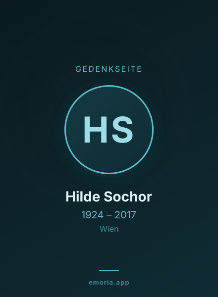 Gedenkportrait von Hilde Sochor