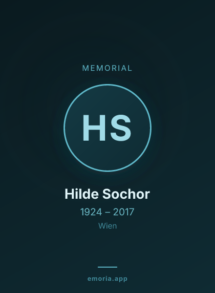 Memorial portrait of Hilde Sochor