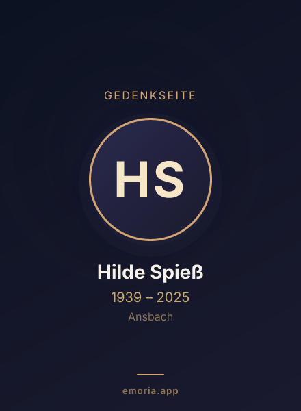 Gedenkportrait von Hilde Spieß