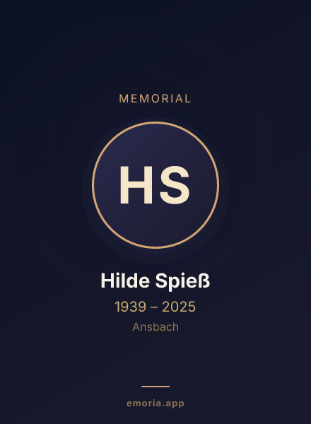 Memorial portrait of Hilde Spieß
