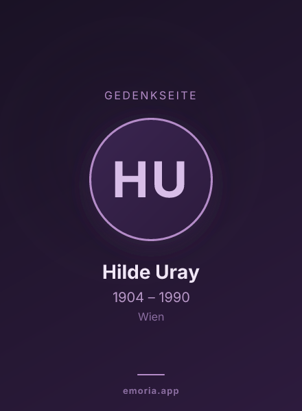Gedenkportrait von Hilde Uray