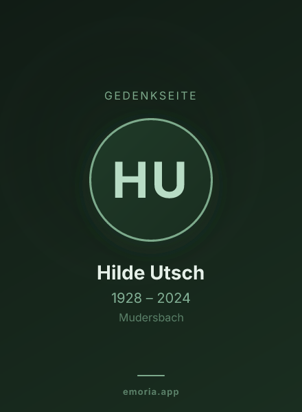 Gedenkportrait von Hilde Utsch