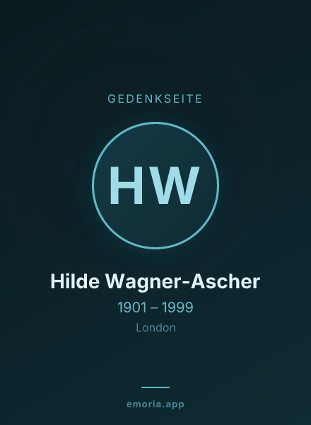 Gedenkportrait von Hilde Wagner-Ascher