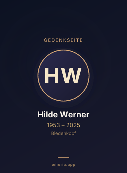 Gedenkportrait von Hilde Werner