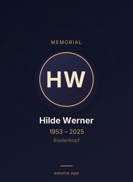 Memorial portrait of Hilde Werner