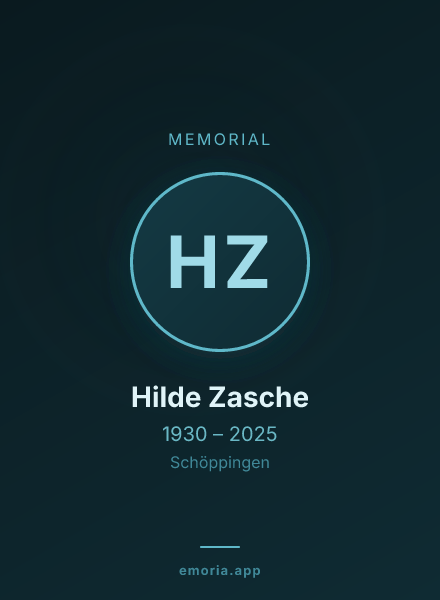 Memorial portrait of Hilde Zasche