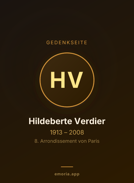 Gedenkportrait von Hildeberte Verdier