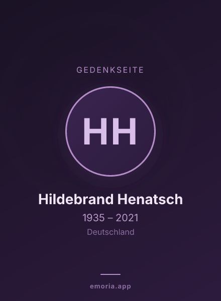 Gedenkportrait von Hildebrand Henatsch