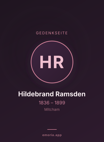 Gedenkportrait von Hildebrand Ramsden