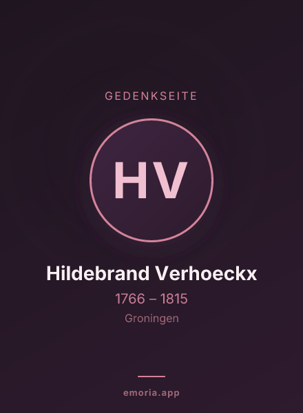 Gedenkportrait von Hildebrand Verhoeckx