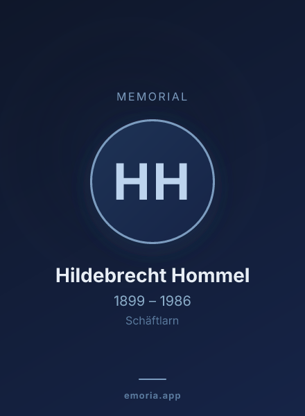 Memorial portrait of Hildebrecht Hommel
