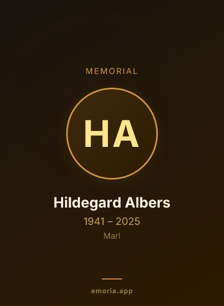 Memorial portrait of Hildegard Albers
