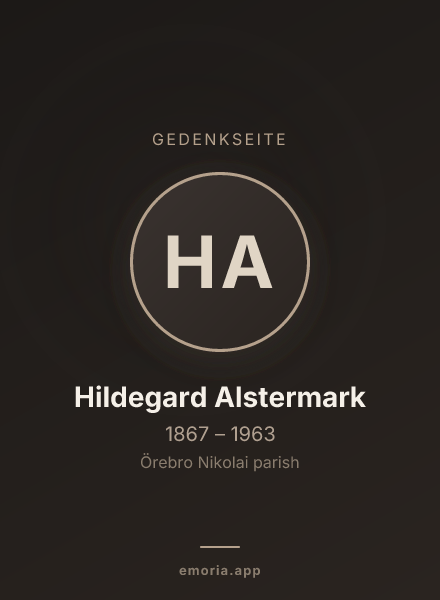 Gedenkportrait von Hildegard Alstermark
