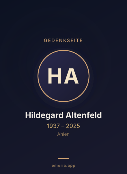 Gedenkportrait von Hildegard Altenfeld