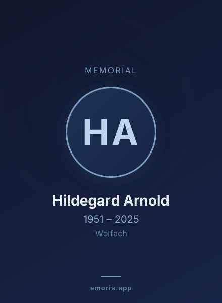 Memorial portrait of Hildegard Arnold