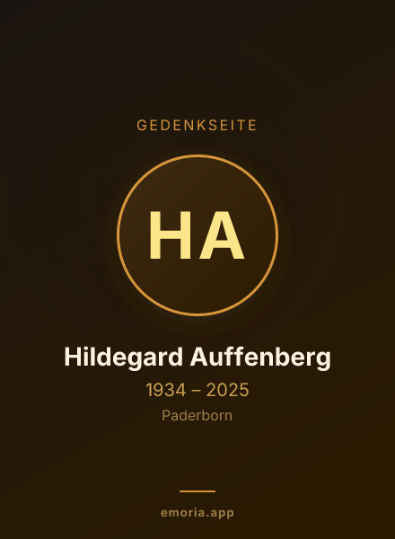 Gedenkportrait von Hildegard Auffenberg
