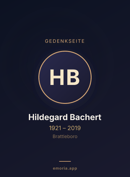 Gedenkportrait von Hildegard Bachert