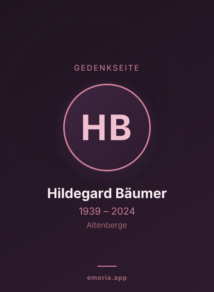Gedenkportrait von Hildegard Bäumer