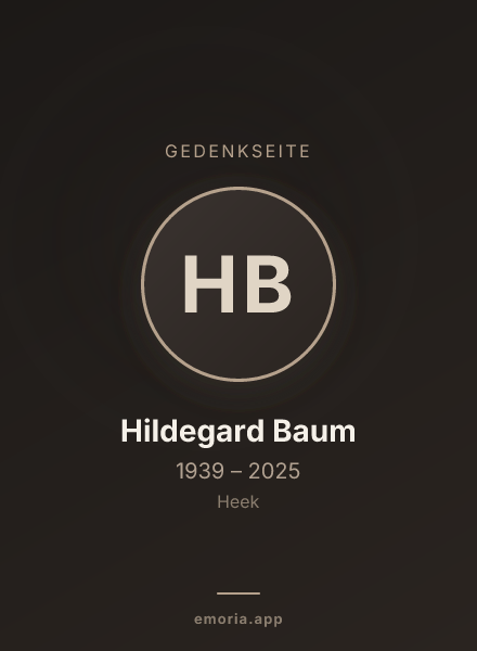 Gedenkportrait von Hildegard Baum