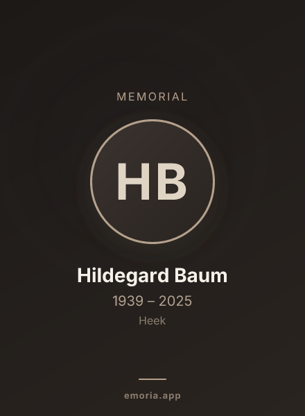Memorial portrait of Hildegard Baum