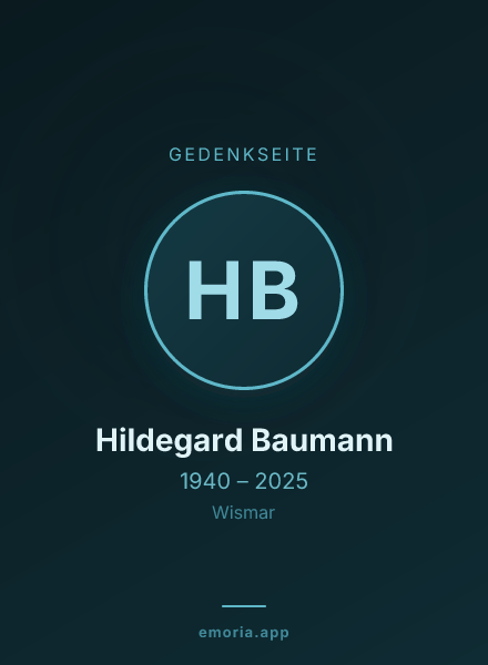Gedenkportrait von Hildegard Baumann